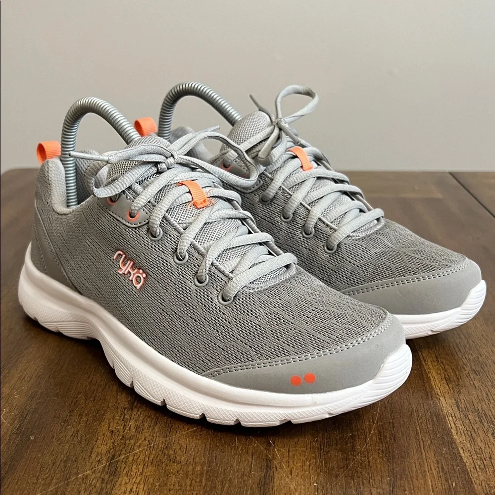 Ryka Gray and White Women's Sneakers - Picture 2 of 14